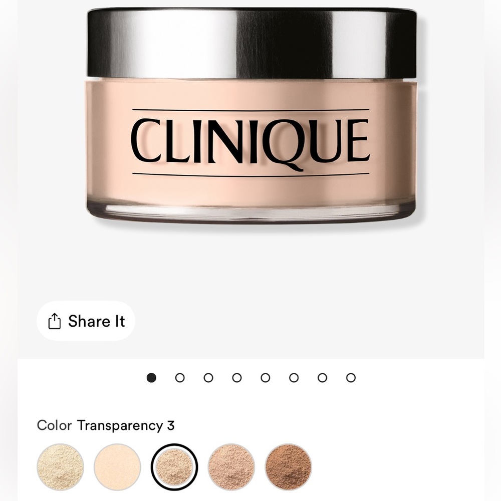 New Clinique blended face powder in shade Transparency 3